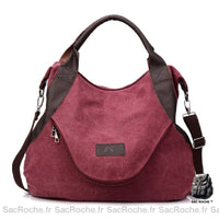 Sac Besace Femme Souple Fourre-Tout - modèle Rouge - Sac Roche ™