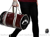 Sac Besace Femme Sportif - modèle Noir bordeaux / 45 x 30 x 30cm - Sac Roche ™