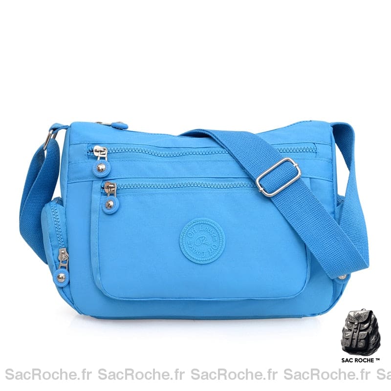 Sac Besace Femme Tissu Petit Prix Bleu Ciel / 29 X11 X 21Cm