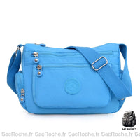 Sac Besace Femme Tissu Petit Prix - modèle Bleu ciel / 29 x11 x 21cm - Sac Roche ™