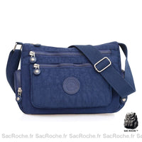 Sac Besace Femme Tissu Petit Prix - modèle Bleu marine / 29 x11 x 21cm - Sac Roche ™