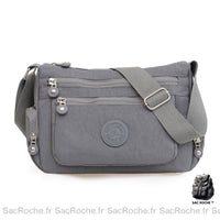 Sac Besace Femme Tissu Petit Prix - modèle Gris / 29 x11 x 21cm - Sac Roche ™