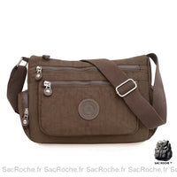 Sac Besace Femme Tissu Petit Prix - modèle Marron / 29 x11 x 21cm - Sac Roche ™