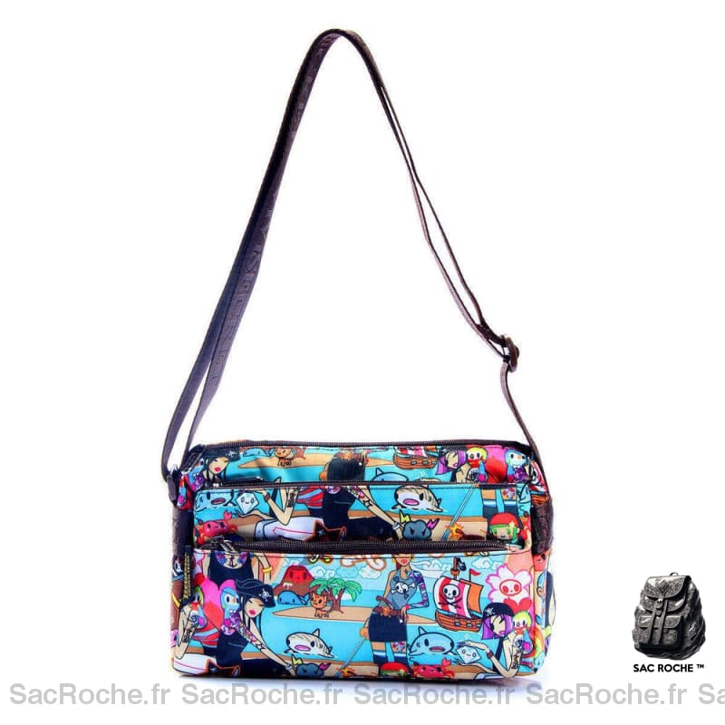 Sac Besace Femme Toile Imprimée 1 / 25Cm X 15Cm 9Cm