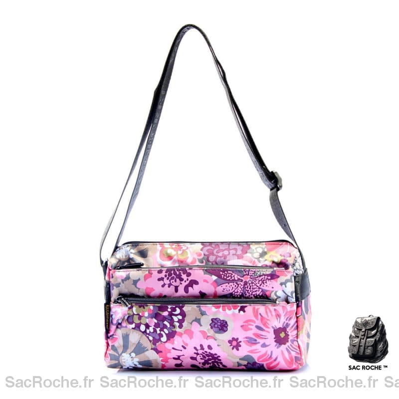 Sac Besace Femme Toile Imprimée 2 / 25Cm X 15Cm 9Cm