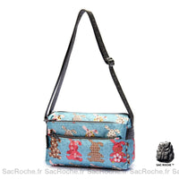 Sac Besace Femme Toile Imprimée - modèle 3 / 25cm x 15cm x 9cm - Sac Roche ™