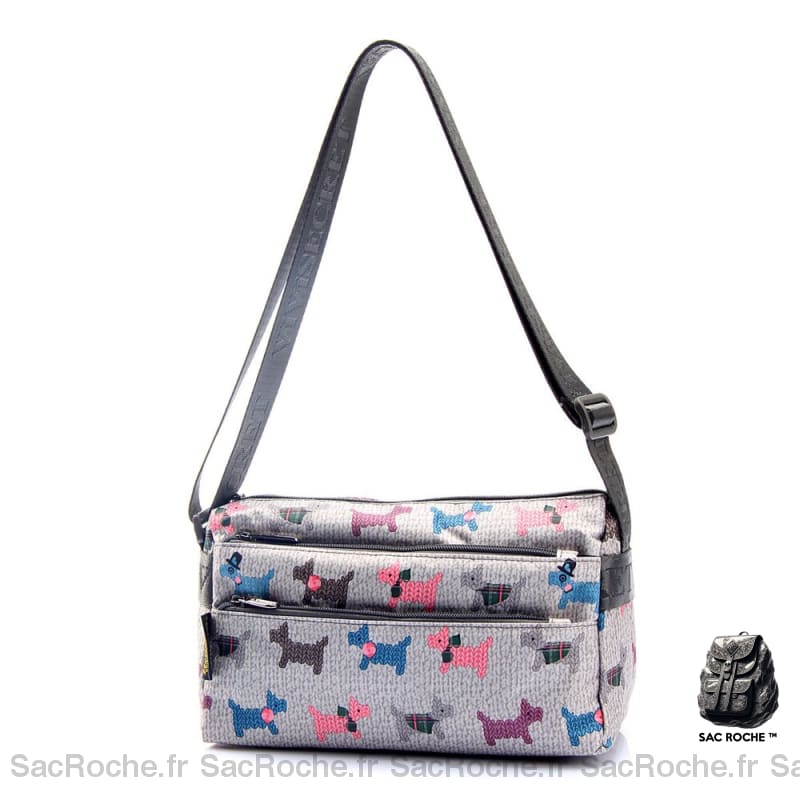 Sac Besace Femme Toile Imprimée 4 / 25Cm X 15Cm 9Cm