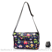 Sac Besace Femme Toile Imprimée - modèle 5 / 25cm x 15cm x 9cm - Sac Roche ™