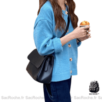 Sac Besace Femme Travail - modèle Noir / 28 x 11 x 20cm - Sac Roche ™