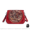 Sac Besace Femme Unique Rouge / 24.5 X 7 18 Cm Cuir