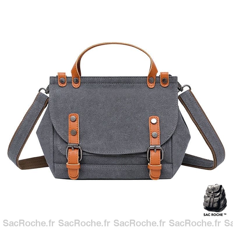 Sac Besace Femme Voyage Mini Gris