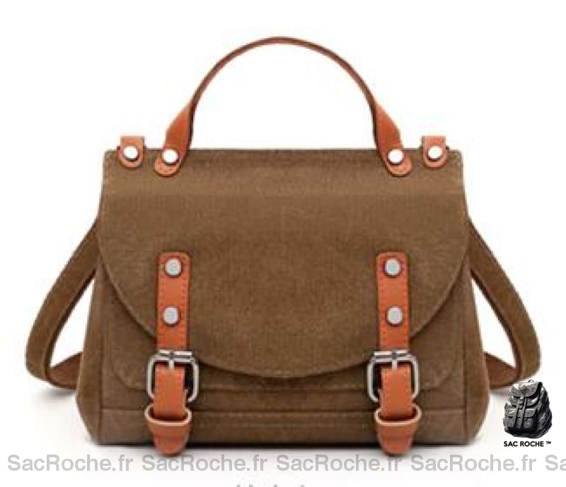 Sac Besace Femme Voyage Mini Marron Foncé