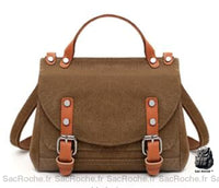 Sac Besace Femme Voyage Mini - modèle Marron foncé - Sac Roche ™