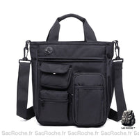 Sac Besace Femme Voyage Multipoches - modèle Black 02 - Sac Roche ™