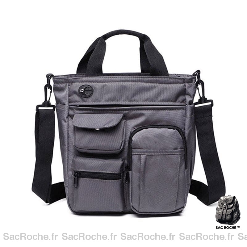 Sac Besace Femme Voyage Multipoches Gray 02