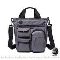 Sac Besace Femme Voyage Multipoches - modèle Gray 02 - Sac Roche ™