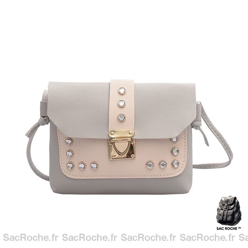 Sac Besace Gris Femme - Chic Et Pratique