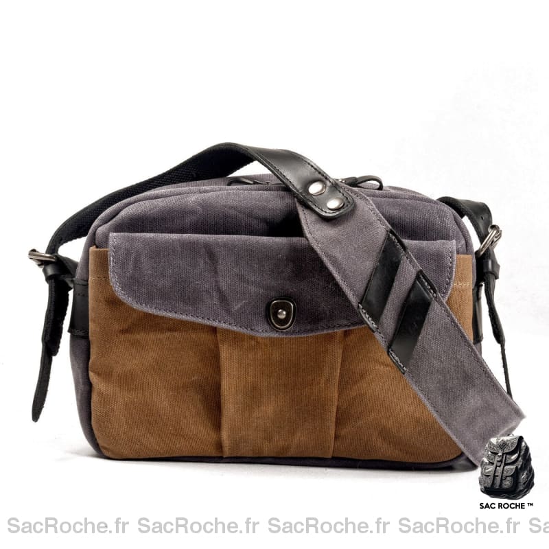 Sac Besace Kaki Femme Gris / 28X9.5X20Cm