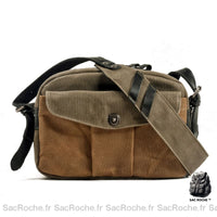 Sac Besace Kaki Femme - modèle Vert armé / 28x9.5x20cm - Sac Roche ™