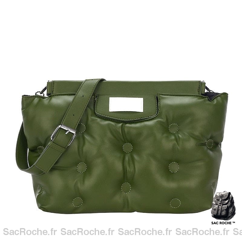 Sac Besace Matelassé Femme Vert