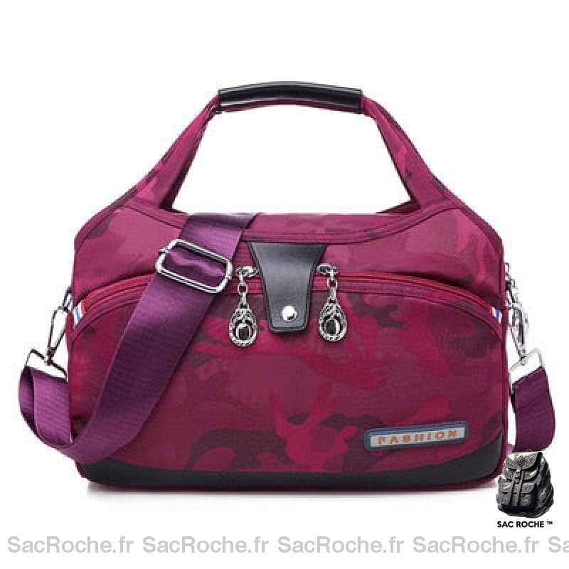 Sac Besace Nylon Femme - Pratique Et Élégant Fushia / 29X12X19Cm