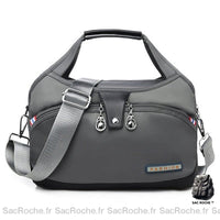 Sac Besace Nylon Femme - Pratique et élégant - modèle Gris / 29x12x19cm - Sac Roche ™