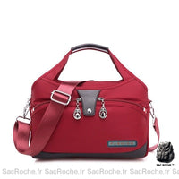 Sac Besace Nylon Femme - Pratique et élégant - modèle Rouge / 29x12x19cm - Sac Roche ™