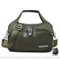 Sac Besace Nylon Femme - Pratique et élégant - modèle Vert / 29x12x19cm - Sac Roche ™