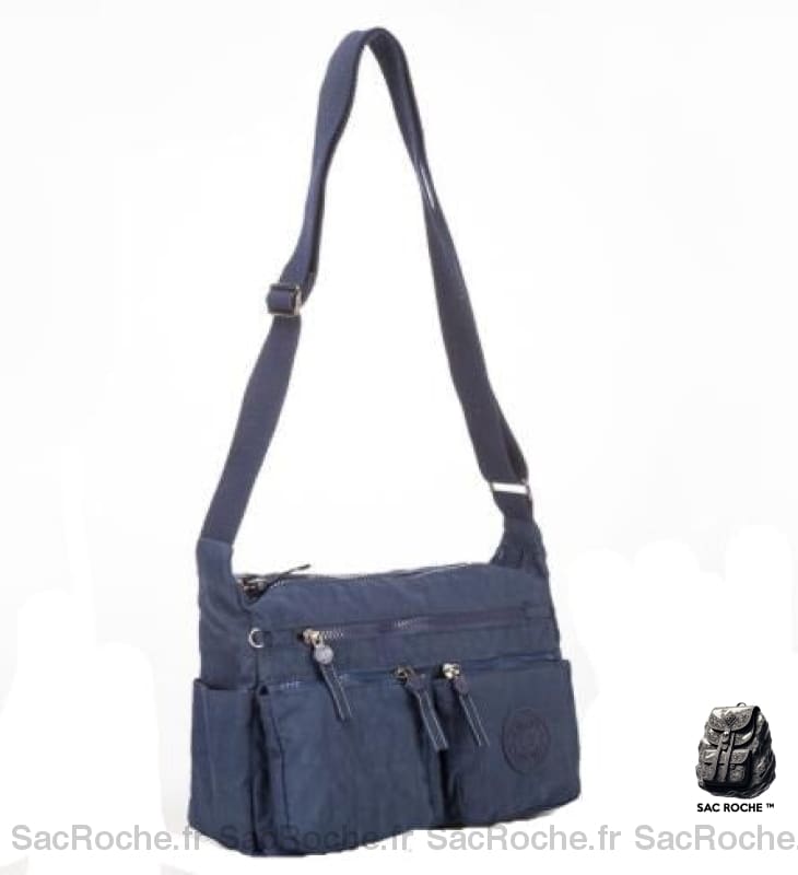 Sac Besace Nylon Femme Voyage Bleu Marine / 26.5 X 10 22Cm