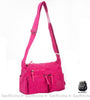 Sac Besace Nylon Femme Voyage Fuschia / 26.5 X 10 22Cm