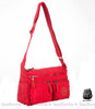 Sac Besace Nylon Femme Voyage Rouge / 26.5 X 10 22Cm