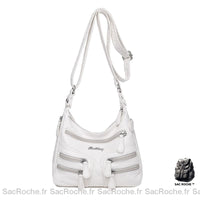 Sac Besace Poches Femme - modèle Beige - Sac Roche ™