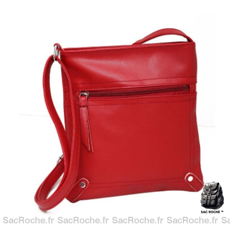 Sac Besace Rouge Femme