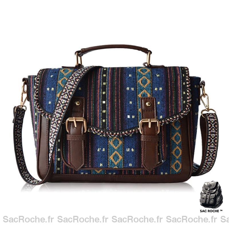 Sac Besace Scolaire Femme Bleu