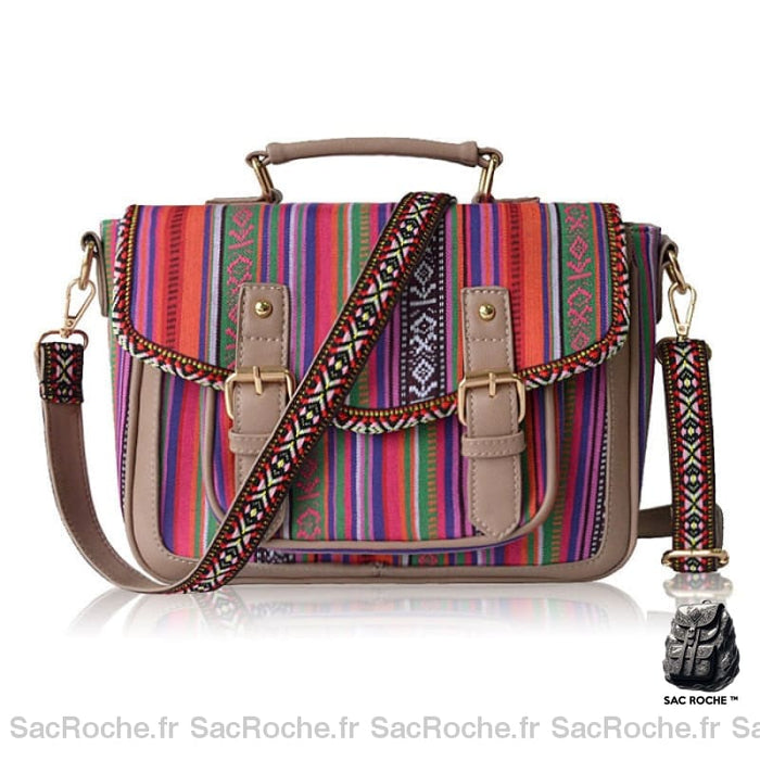 Sac Besace Scolaire Femme Rouge
