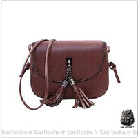 Sac Besace Tendance Femme - modèle Marron foncé - Sac Roche ™