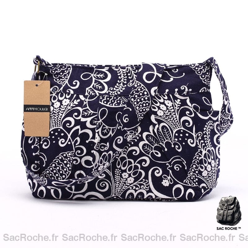Sac Besace Tissu Femme Bleu