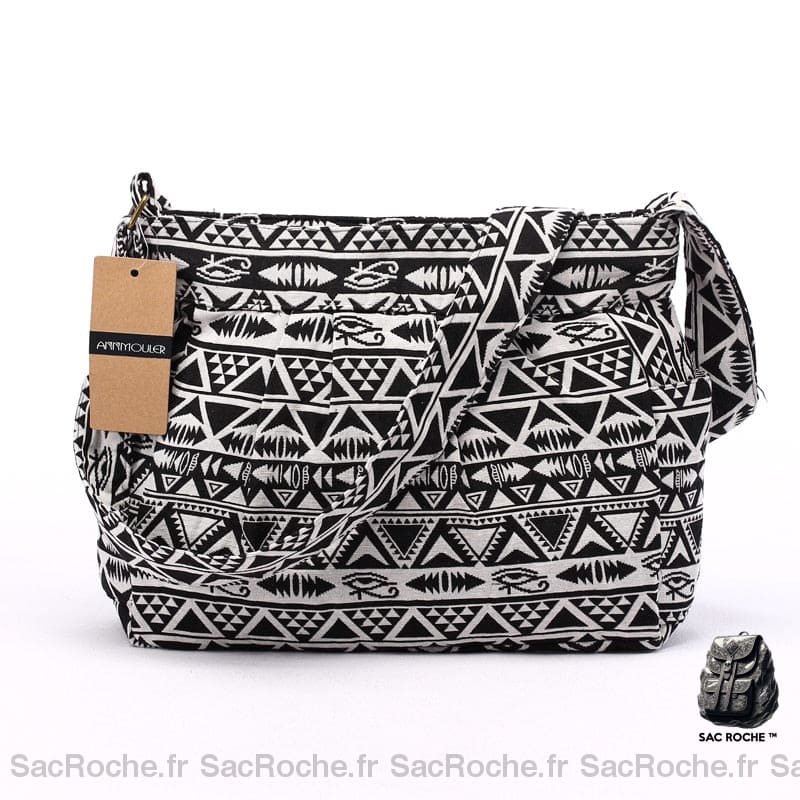 Sac Besace Tissu Femme Noir