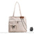 Sac Besace Tissu Femme Pas Cher - modèle Blanc / 33x29x12cm - Sac Roche ™
