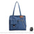 Sac Besace Tissu Femme Pas Cher - modèle Bleu / 33x29x12cm - Sac Roche ™