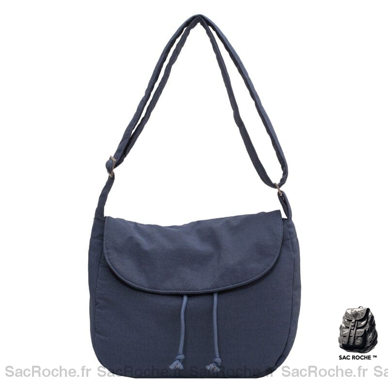 Sac Besace Tissus Femme Bleu / 33 × 25 ×11Cm