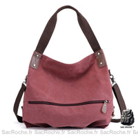 Sac Besace Toile Femme - modèle Violet - Sac Roche ™
