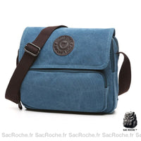 Sac Besace Toile Femme Voyage - modèle Bleu ciel / 28x15x29cm - Sac Roche ™