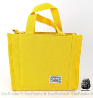 Sac Besace Velours Femme - modèle Jaune / 30 x 25 x 10cm - Sac Roche ™