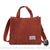 Sac Besace Velours Femme - modèle Rouge brique / 30 x 25 x 10cm - Sac Roche ™