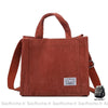 Sac Besace Velours Femme Rouge Brique / 30 X 25 10Cm