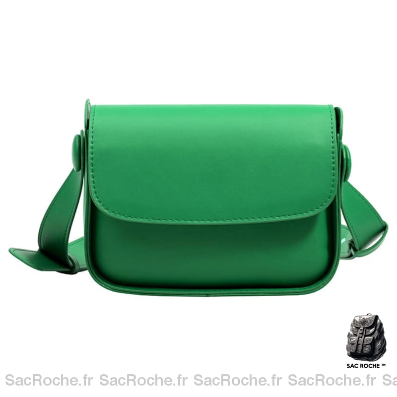 Sac Besace Vert Pour Femme / 18.5 X 14.5 6.5Cm