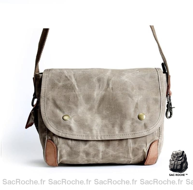 Sac Besace Vintage Femme Gris / 30 X 22 X10Cm