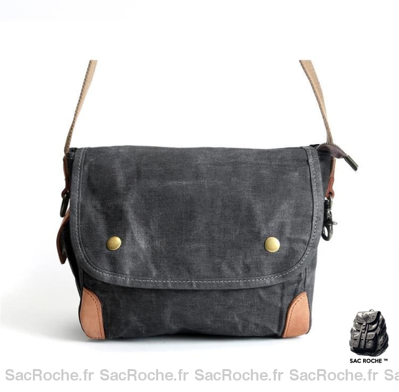 Sac Besace Vintage Femme Noir / 30 X 22 X10Cm