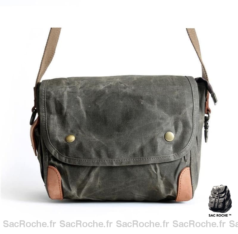 Sac Besace Vintage Femme Vert Foncé / 30 X 22 X10Cm